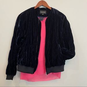 FRANK AND OAK quilted velvet jacket